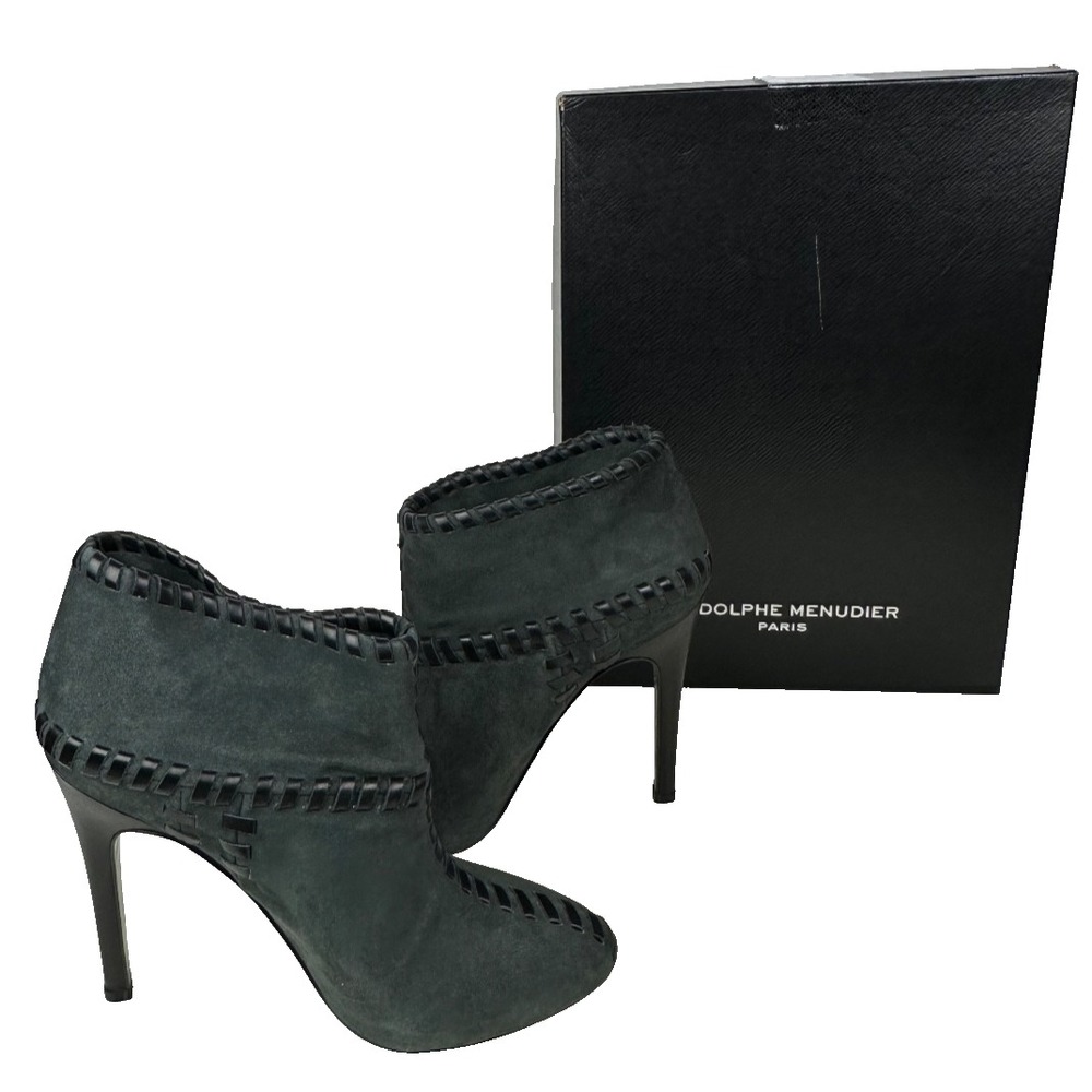 Rodolphe Menudier Scarpa Donna Black Ankle Shoes 5" Heels Size Eur 37 US 6.5/7